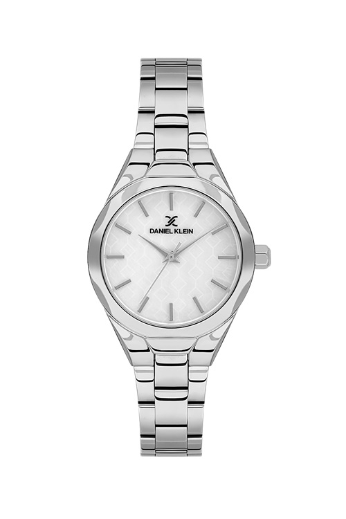 Daniel Klein Silver Sunray Dial Stainless Steel Ladies Watch (DK.1.13965-1)