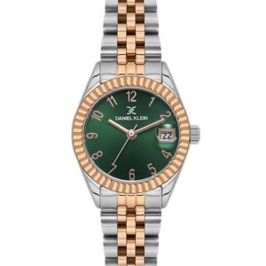 Daniel Klein Green Sunray Dial Two Tone Ladies Watch (DK.1.13969-4)