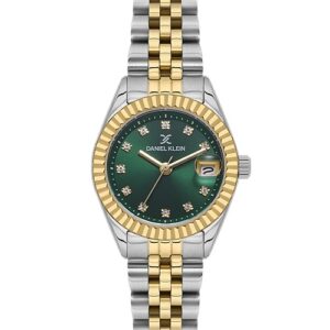 Daniel Klein Green Sunray Dial Gold Ladies Watch (DK.1.13969-7)