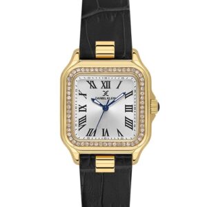 Daniel Klein Black Square Dial Stainless Steel Watch (DK.1.14039-3)