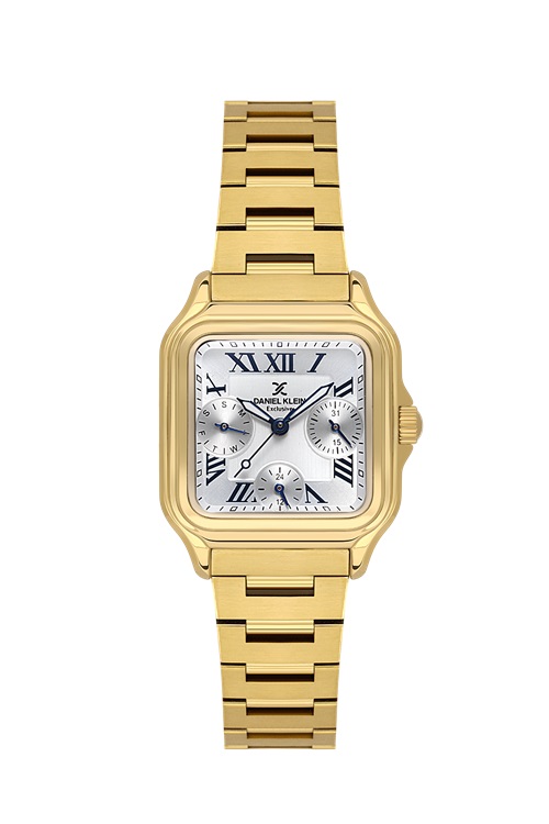 Daniel Klein Gold Rectangular Dial Ladies Watch (DK.1.14042-3)