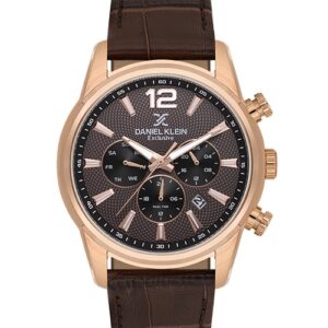 Daniel Klein Rose Gold Chronograph Watch (DK.1.14063-4)