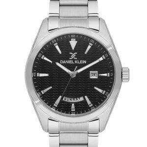 Daniel Klein Black Dial Silver Watch (DK.1.14087-1)