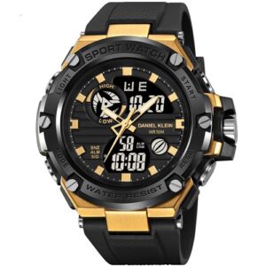 Daniel Klein Black Gold Chronograph Sports Watch (DK.2119-1)
