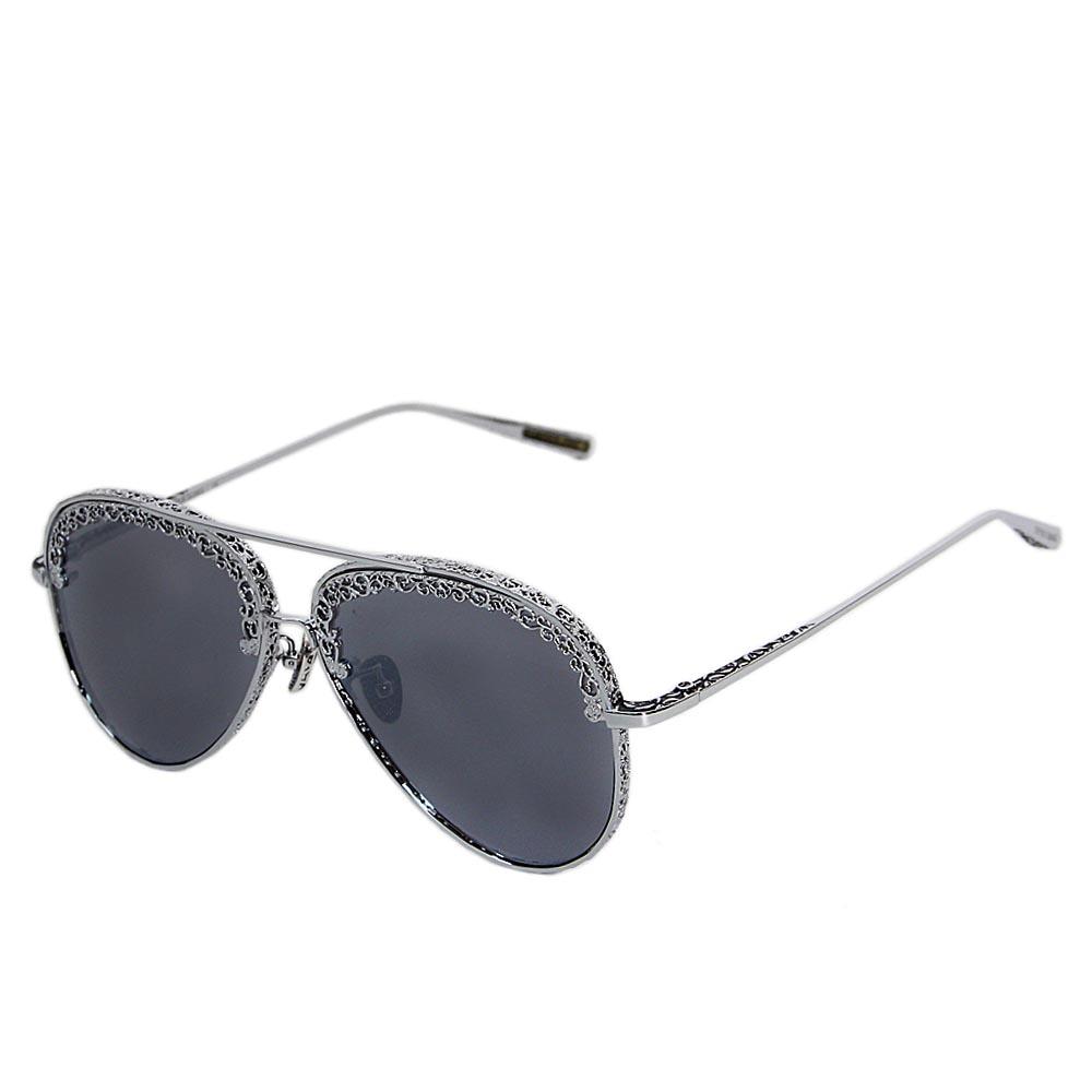 Titanium With Inlaid Diamonds Lightweight Aviator Sunglasses