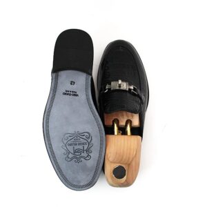 Klaus CC Patterned Leather Half Shoes In Black