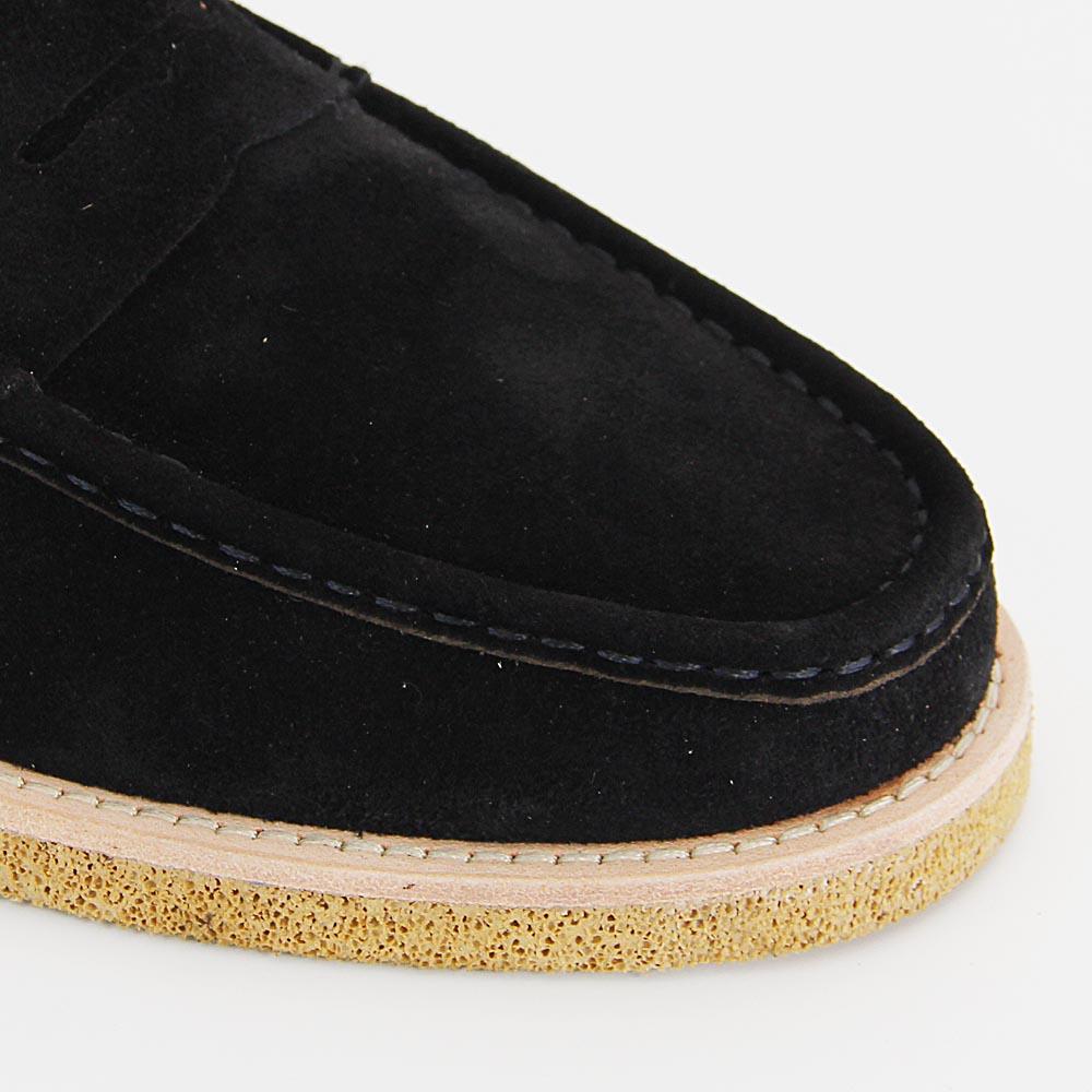 Gennaro Suede Leather Light Weight Casual Loafers in Black - Image 3
