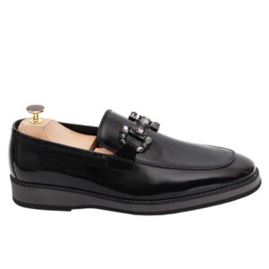 Amancio Black Patent Leather Xtra Light Casual Loafers